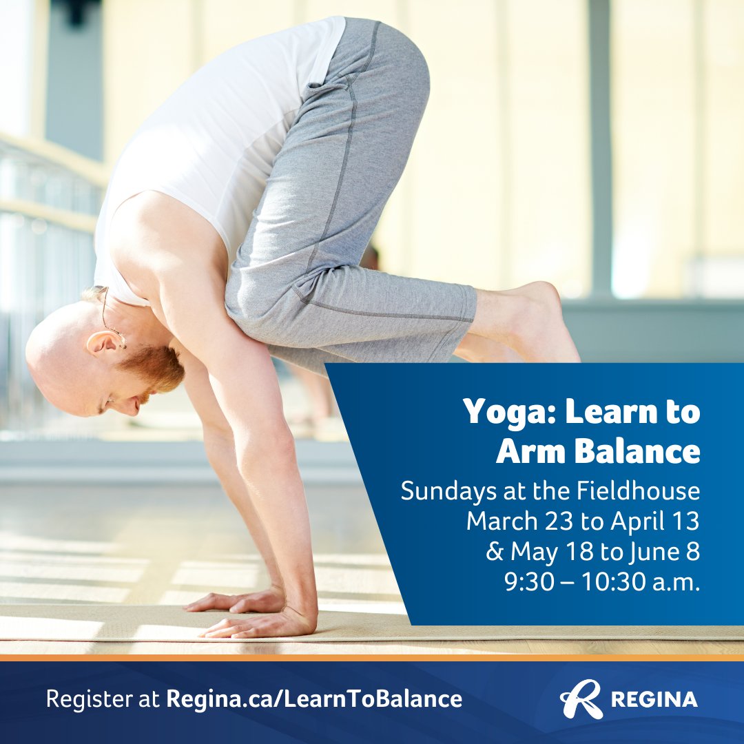 Want to learn how to perform those jaw-dropping arm balances you see online? 🧘

Register now for our fun and supportive yoga workshop that will teach you the techniques of arm balances, step by step.

Our next course starts March 23! Register at Regina.ca/LearnToBalance