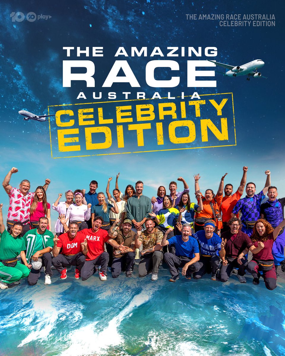Here's your FIRST LOOK at who's racing around the world this year... Celeb Edition 🤩🌏

#AmazingRaceAU: Celebrity Edition | Coming Soon to @channel10au and 10 Play