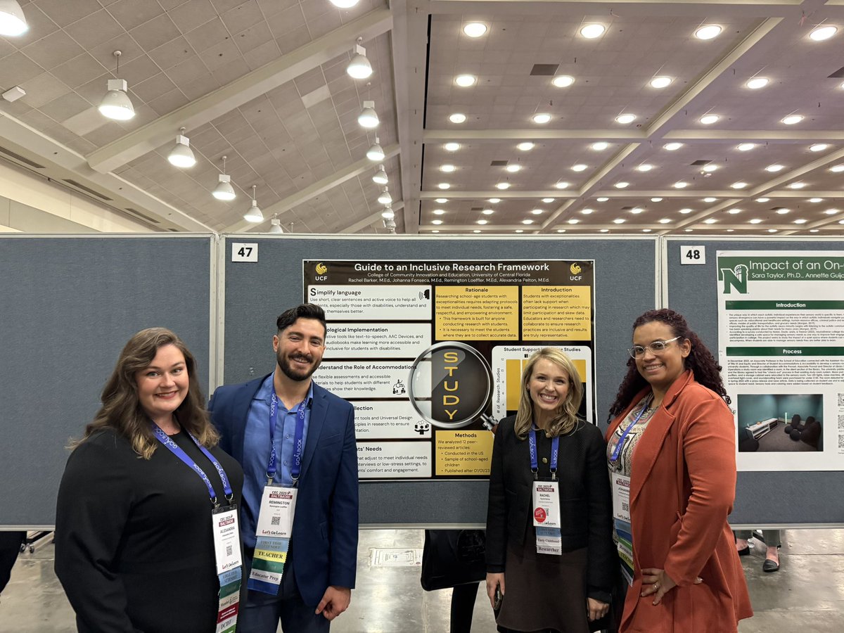 Congrats to our doctoral students on their first presentation and networking experience at #CEC2025—great job! 🎉Wonderful to see our students learn and grow in our profession✨#UCF #TeacherEd #SpecialEd #EducationCommunity <a href="/UCFCCIE/">UCFCCIE</a> <a href="/UCFTeacherEd/">UCF School of Teacher Education</a> <a href="/OfficialTJEEI/">TJEEI</a>