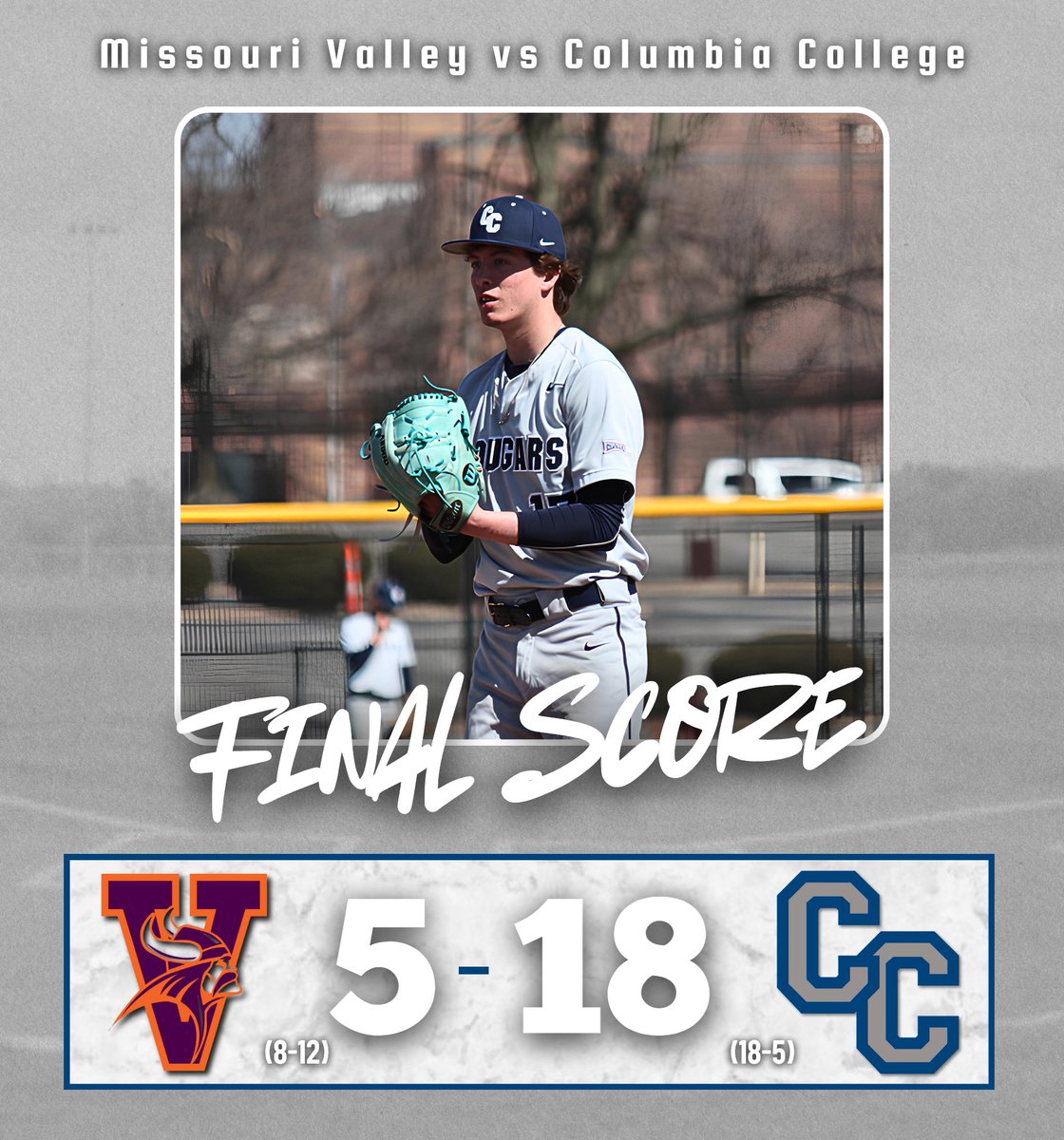 Columbia College Baseball (@cougpen) on Twitter photo Cougs score 18 runs to rout Missouri Valley! Cougs will be back in action Saturday in the conference series against William Woods! #rollcougs Cougs score 18 runs to rout Missouri Valley! Cougs will be back in action Saturday in the conference series against William Woods! #rollcougs