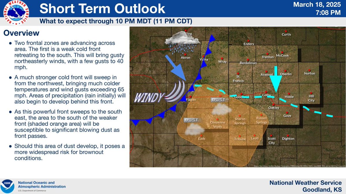 NWSGoodland's tweet photo. #KSWX #COWX #NEWX Another surge of winds is coming!  Over 70 mph winds have been reported in eastern Colorado. https://t.co/txwUI33v9u