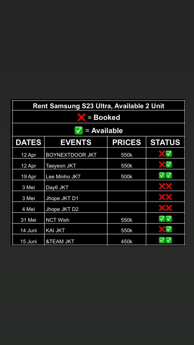 DM VIA IG |WTR OPEN RENT SEWA HP SAMSUNG S23 ULTRA tweet media