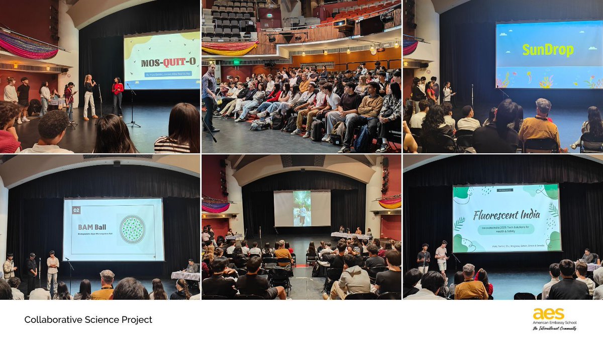 AESDelhi's tweet image. This year at AES our Grade 11 students worked in small, mixed science subject groups to explore the theme: “Propose and evaluate a technology-based solution for enhancing health and safety in the Indian context”.
#AESDelhi #InternationalSchool #IB #HS #AESCommunity