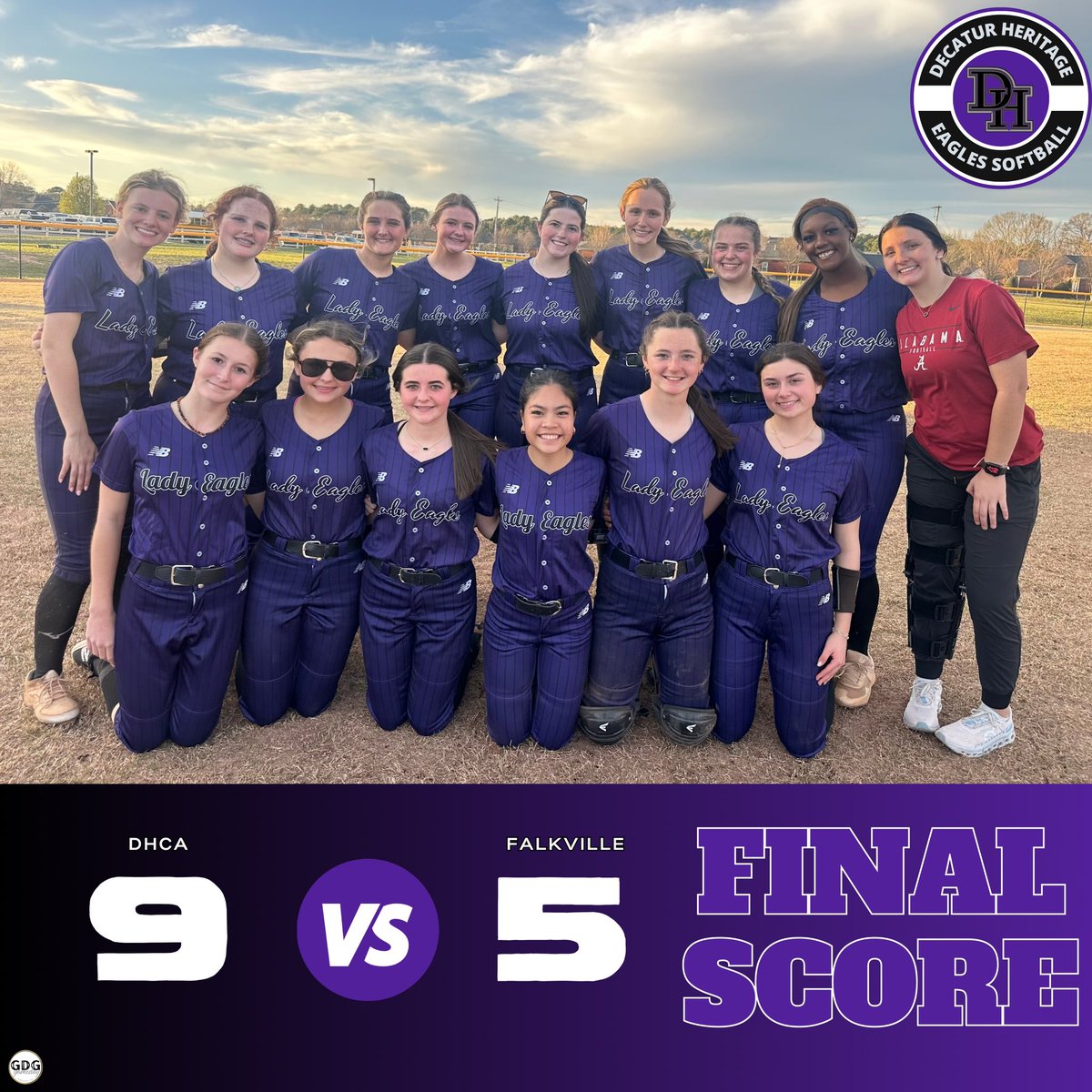 AREA 1-0. Let’s go!! 💜🦅🥎 #7STRONG