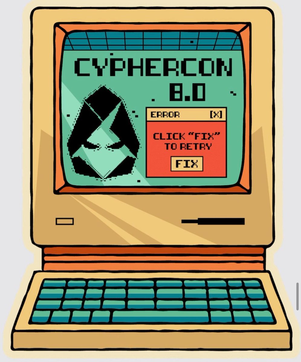 Don’t forget to bring your own stickers to swap! I’ll have a bunch to share again. 

Talked <a href="/Goetzman/">Michael Goetzman</a> into a sticker village and next thing I know, he’s got a 20’ FOOT STICKER WALL and a bunch of awesome new <a href="/CypherCon/">CYPHERCON</a> stickers (plus more surprise designs). Come hang out!