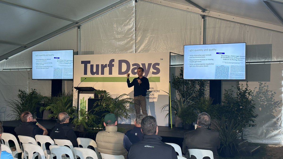campbellturf's tweet photo. Jay McCurdy is speaking at turf days from Mississippi State. Great to see Jay again #turfdays NZ https://t.co/QKlHGS7sVv