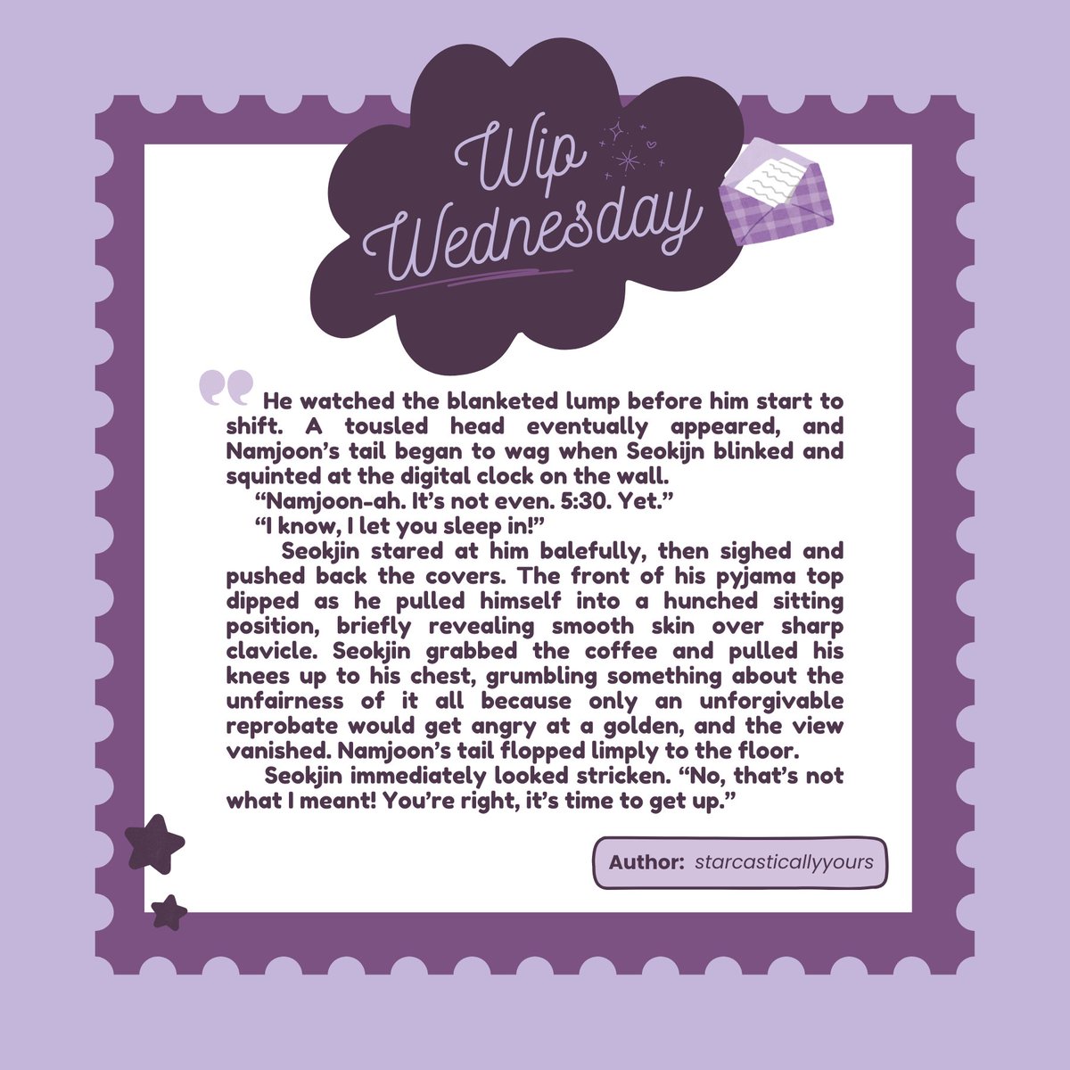 Happy WIP Wednesday! 💜

✉️ From <a href="/starcasticallyy/">starcastic⁷ 🌟🙃</a>