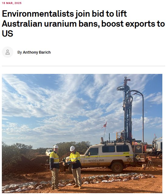 We're calling on government's across Australia to lift outdated bans on uranium mining to improve global energy security and help power the global clean energy transition.

Last week we launched our campaign with a call for <a href="/RogerCookMLA/">Roger Cook</a> to overturn the moratorium on uranium