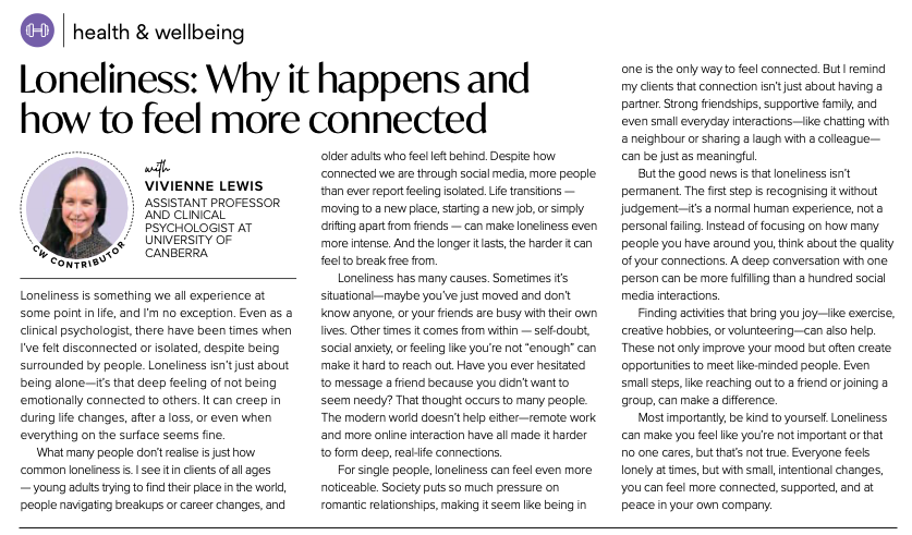 Loneliness: Why is happens and how to feel more connected.