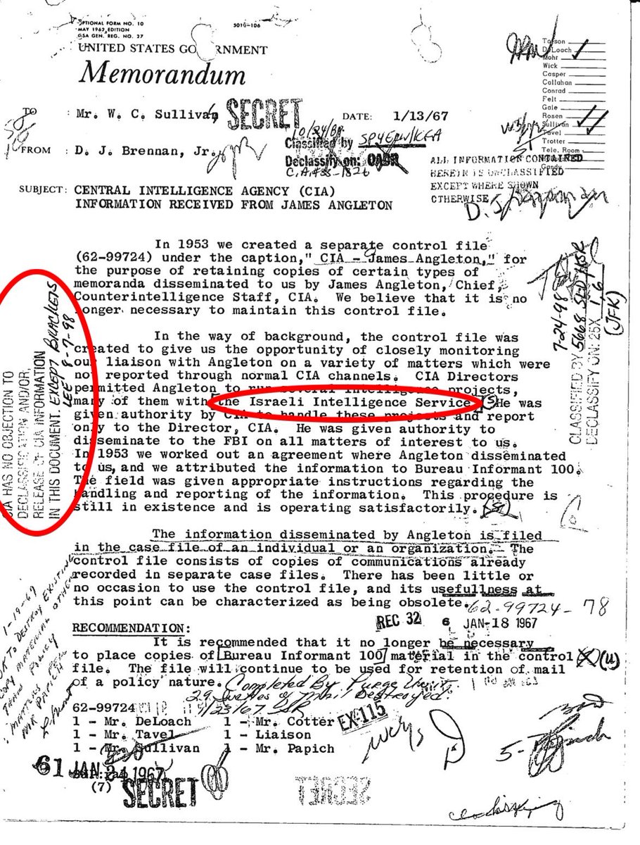 realstewpeters's tweet image. The CIA requested that any mention of ISRAEL be redacted in the JFK files. 

Israel is literally the ONLY thing they’re requesting to be redacted.