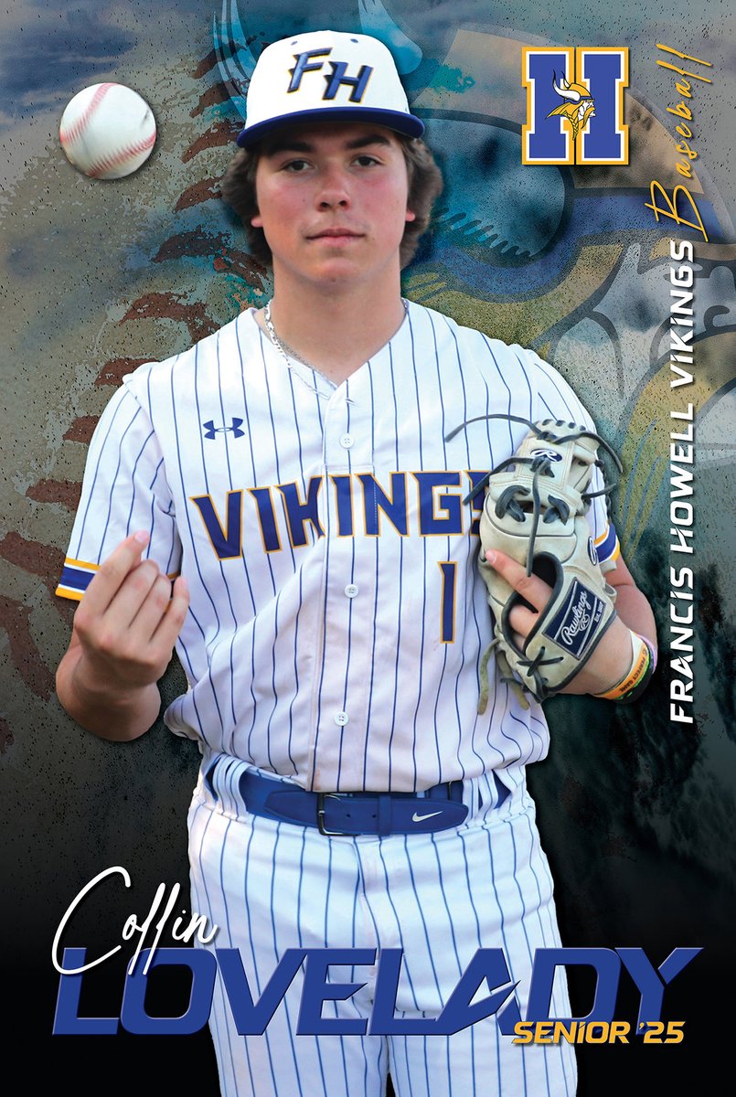 Senior Collin Lovelady. #vikingbaseball