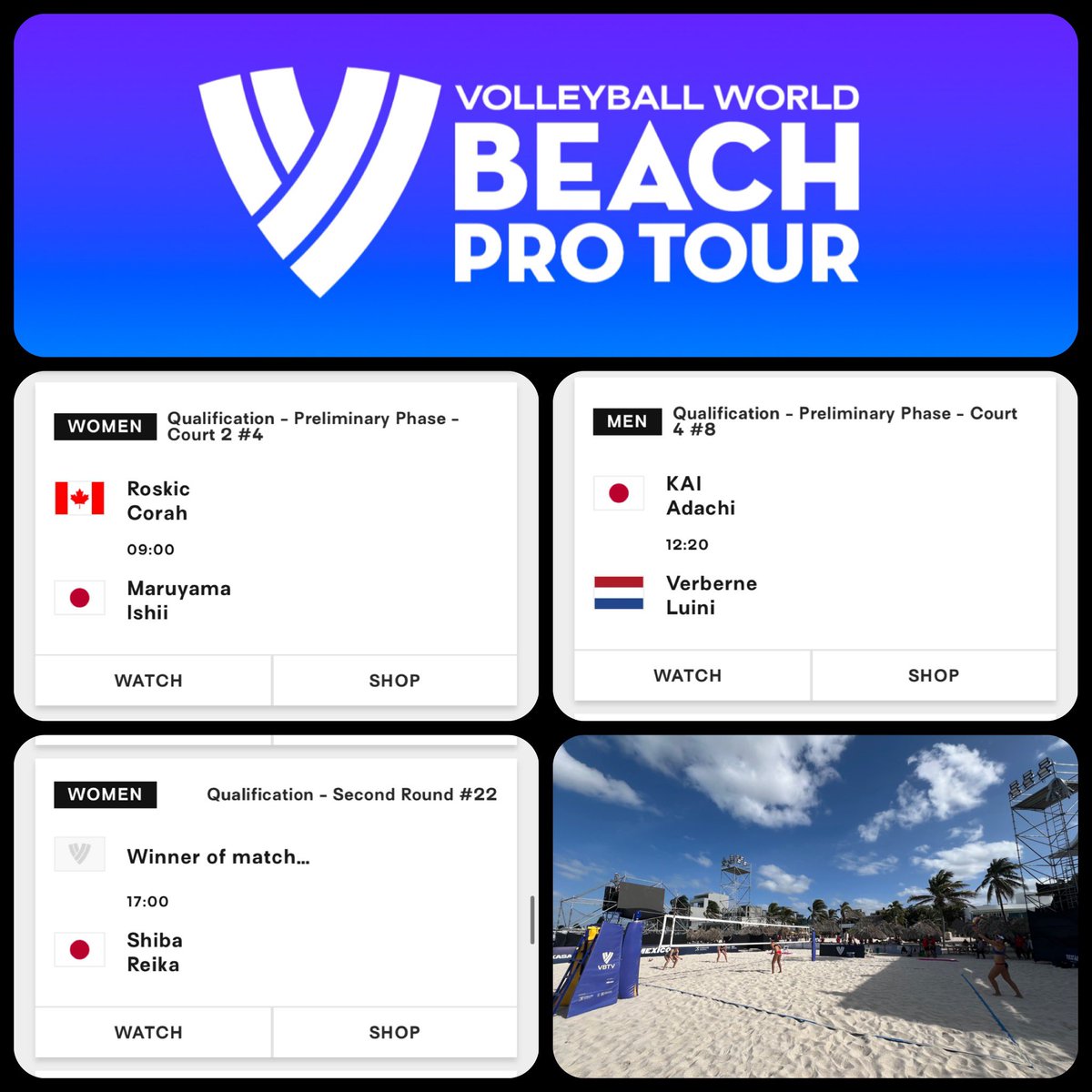 Volleyball World Beach Pro Tour Yucatán 🇲🇽Challenge Qualification 
Let’s Go Japan 🇯🇵 💪
#beachvolleyball #Mexico #Yucatan #面白がる