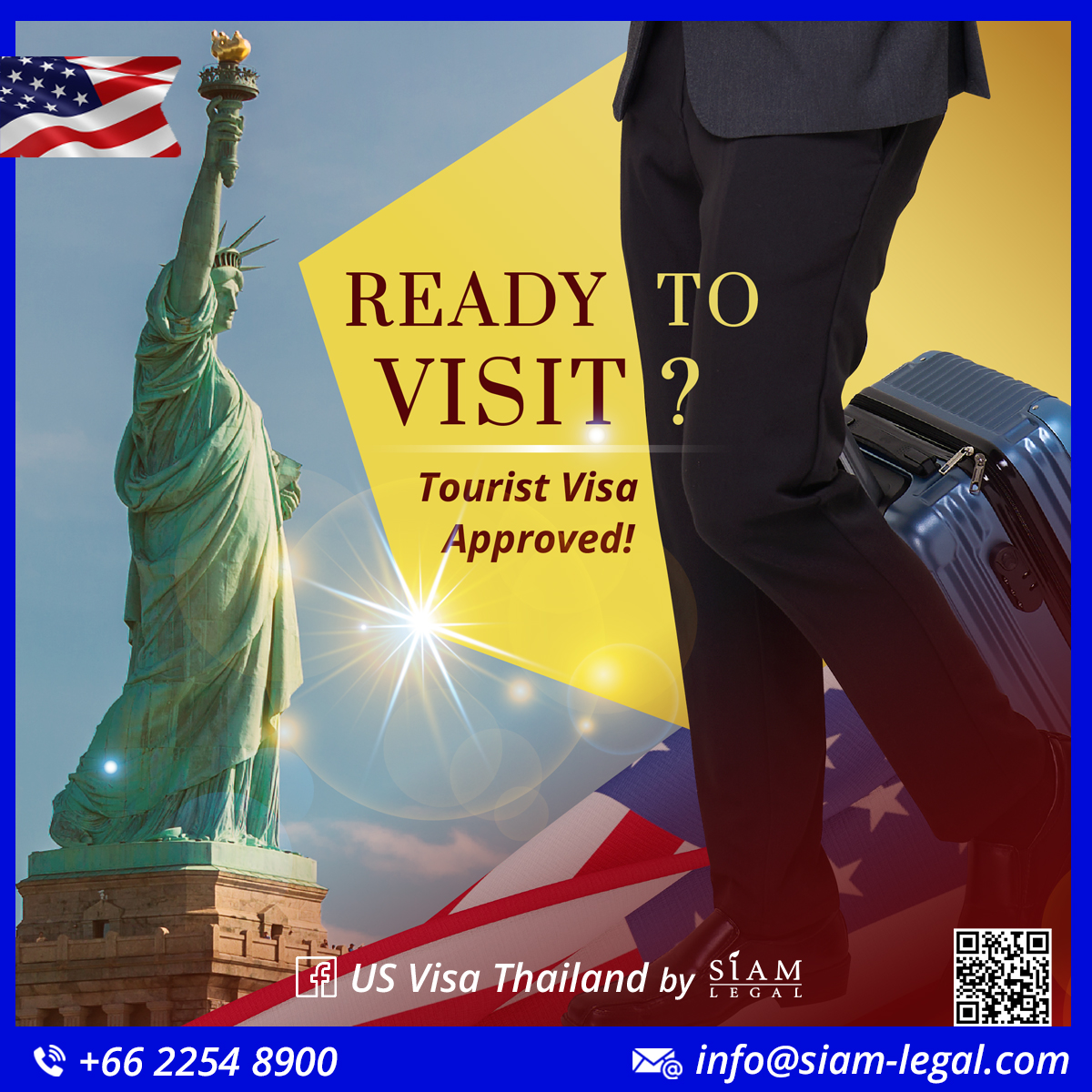USVisa_Thailand's tweet image. 🗽 The 𝐔𝐒 𝐓𝐨𝐮𝐫𝐢𝐬𝐭 𝐕𝐢𝐬𝐚 is your gateway to amazing adventures! Whether it’s visiting iconic landmarks or reuniting with family, it’s all within reach. (1)

#USTouristVisa #USVisa #VisaApplicationTips #SiamLegal #ExploreTheUSA