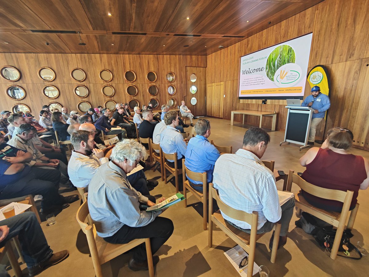 It starts! The all important results and knowledge sharing of durum and grains for Southern Australia.
#2025DurumForum
At <a href="/coopersbrewery/">Coopers Brewery</a>