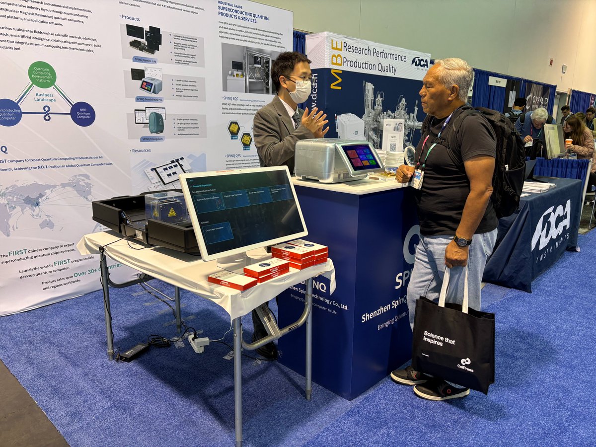 SpinQ_Lab's tweet image. If you&apos;re at #APSSummit25 @APSphysics, make sure to visit the exhibitor area! Stop by booth #114 and meet the team from @SpinQ, catch live demos of our latest quantum computer. See you there! #QuantumComputing #SpinQ
