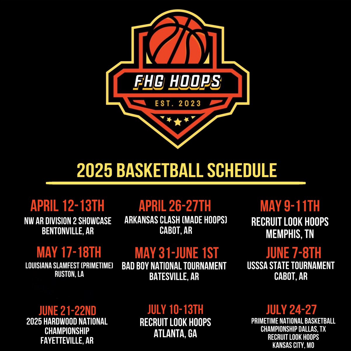 ready for the aau season to start!! <a href="/VortexSportsARK/">Vortex Sports x Prep Hoops AR</a> <a href="/CoachEllis55/">Leon Ellis</a> <a href="/KevinMoses38/">Kevin Moses LLC</a> <a href="/NAIAHoopsReport/">NAIA Hoops Report</a> <a href="/ExposureHoopz/">Hoops Exposure</a> <a href="/GradyMajors/">Grady Majors</a> <a href="/Uorangemen2/">Coach Davis Sr, 25yrs plus experience</a>