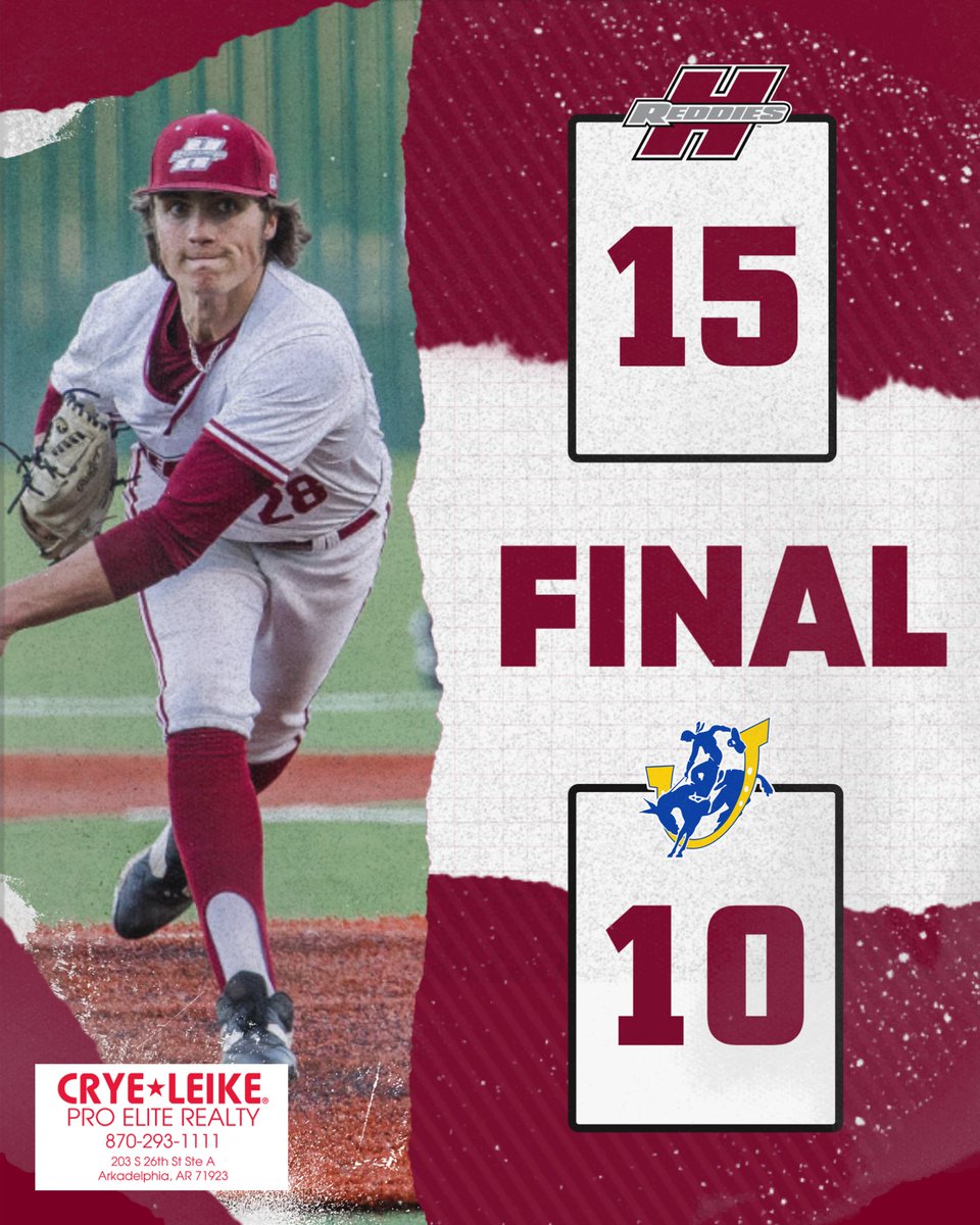 REDDIES WIN!

Henderson erased a 10-5 deficit with a NINE RUN (🤯) seventh inning and rallied to defeat Southern Arkansas 15-10 Tuesday night in Magnolia! 

#NoMereBeast