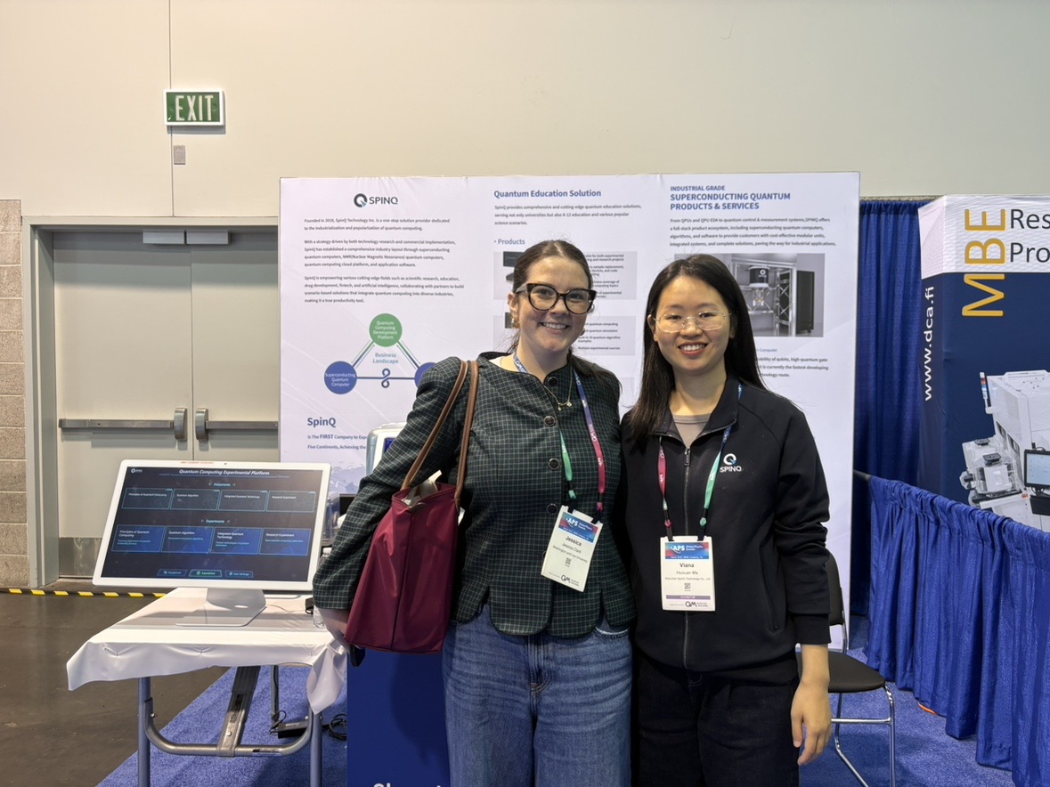 SpinQ_Lab's tweet image. If you&apos;re at #APSSummit25 @APSphysics, make sure to visit the exhibitor area! Stop by booth #114 and meet the team from @SpinQ, catch live demos of our latest quantum computer. See you there! #QuantumComputing #SpinQ