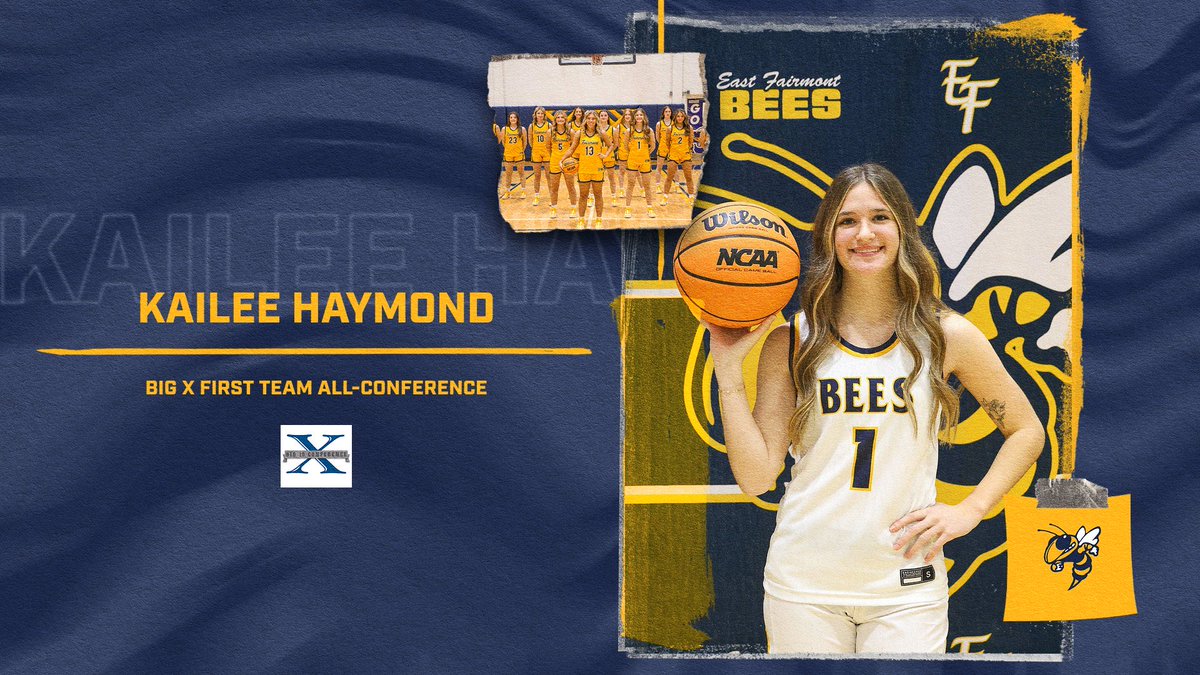 East Fairmont Lady Bees Basketball (@efladybees) on Twitter photo Congrats to Kailee Haymond on First Team Big X All-Conference Congrats to Kailee Haymond on First Team Big X All-Conference