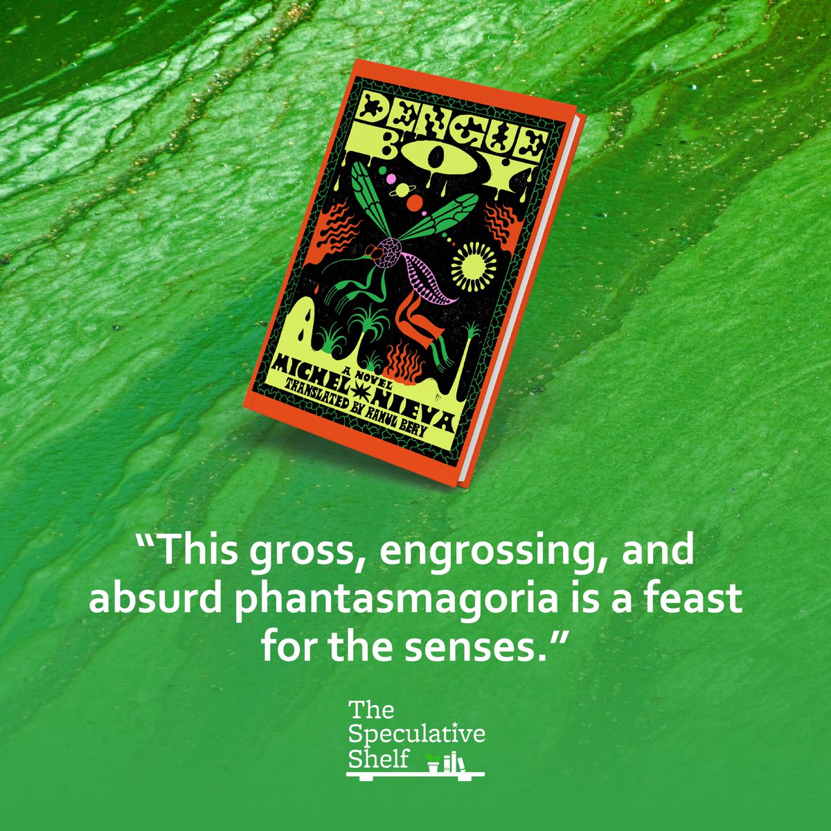 The Speculative Shelf (@specshelf) on Twitter photo Review: Dengue Boy (2025) by <a href="/MichelNieva/">Michel Nieva</a> 🦟 "This gross, engrossing, and absurd phantasmagoria is a feast for the senses." 🇦🇷 speculativeshelf.com/2025/03/18/rev… Review: Dengue Boy (2025) by <a href="/MichelNieva/">Michel Nieva</a> 🦟 "This gross, engrossing, and absurd phantasmagoria is a feast for the senses." 🇦🇷 speculativeshelf.com/2025/03/18/rev…