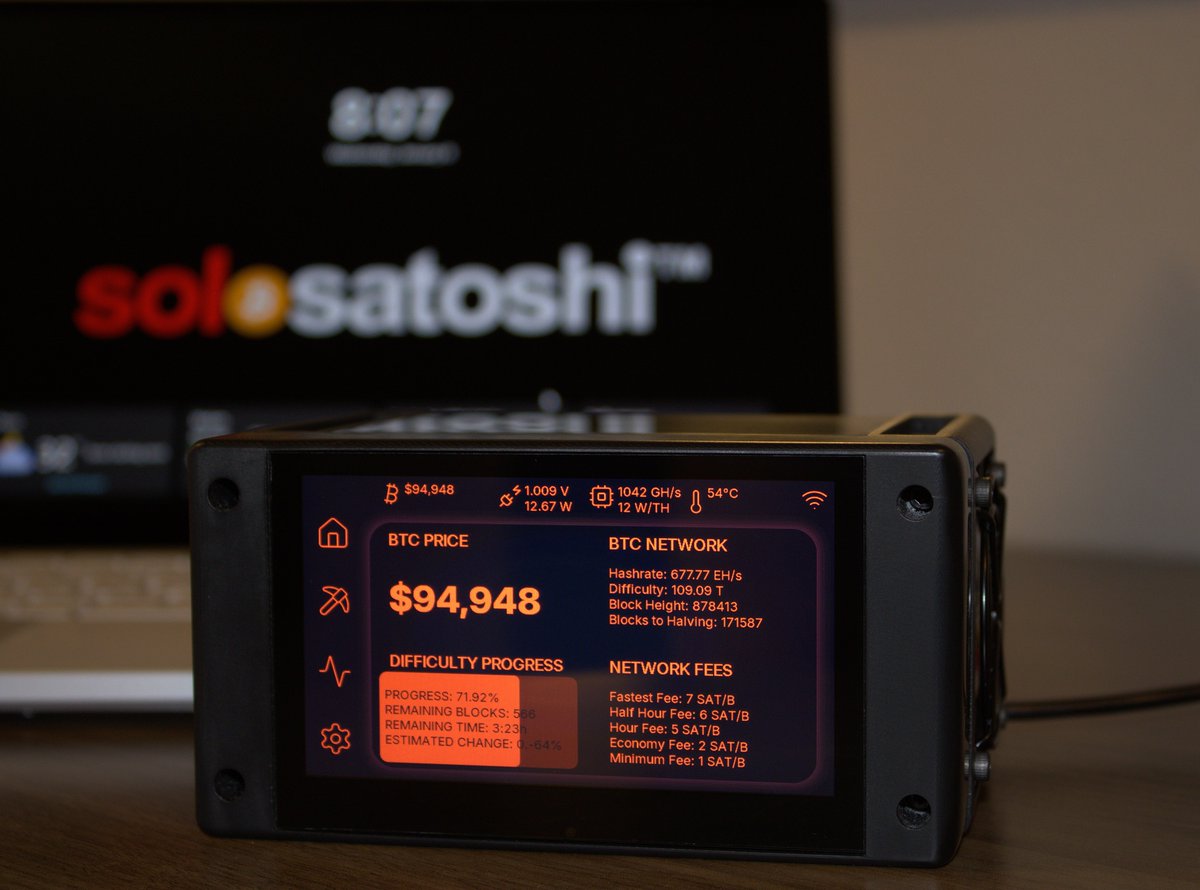 SoloSatoshi's tweet photo. Solo Satoshi is a small business located in the heart of Houston, Texas. We a premier distributor of cutting-edge, open-source bitcoin home mining solutions.

Our mission is to enable individuals to secure the Bitcoin Network by enhancing the accessibility, affordability, and decentralization of bitcoin mining. Catering to both novice miners and experienced professionals, we offer expert technical support, dependable hardware, and outstanding customer service to ensure a streamlined and successful bitcoin mining experience for every user.

Explore our amazing range of products at https://t.co/76cjOw7Bl1 and get started mining bitcoin at home today!