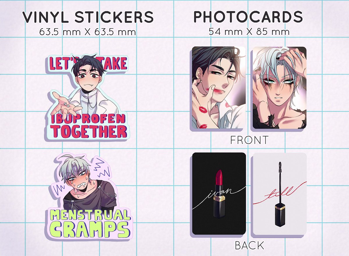 sh0p reopened for pre-orders! 

💜[RESTOCK] holo vinyl sticker set
💜[NEW] double-sided photocard set

rt+follow to enter a giveaway for a set of both!

k0fi link below ⬇️⬇️⬇️