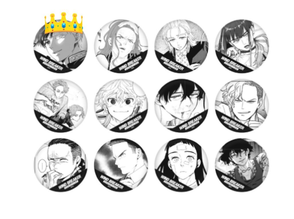 WIND BREAKER展原作コマ缶バッジ蘇枋