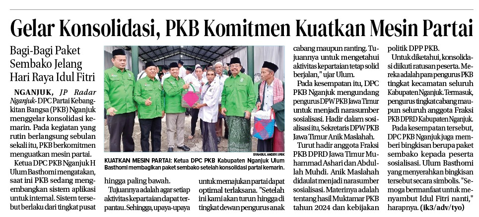 Konsolidasi Partai PKB di DPC PKB Nganjuk pada 18 April 2025 membahas mengenai komitmen partai PKB sekaligus pemanasan kembali mesin partai usai pesta pemilu. 

#pkb #pkbnganjuk #pkbjatim #nganjuk