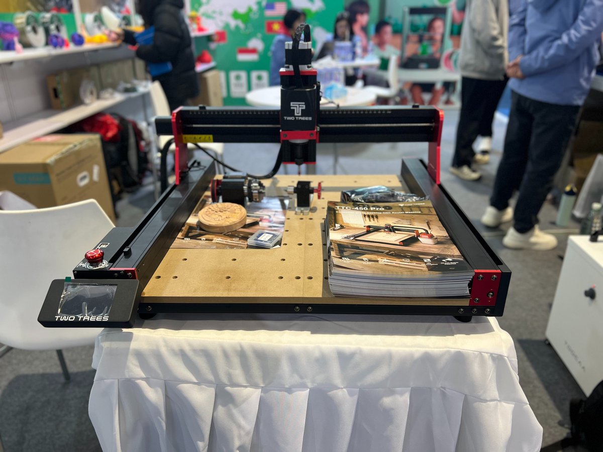 TwoTrees3d_'s tweet image. 🌟 Meet the TwoTrees TTC450PRO at #TCTAsia in Shanghai! 🚀

📍 Find us at Booth 8C63 – Let’s dive into the future of tech together! 👋
See you there! ✨

#TWOTREES #TTC450PRO #woodworking #wood #TCTAsia #Innovation #Shanghai #Technology #TCTShanghai #TCT #CNC #show