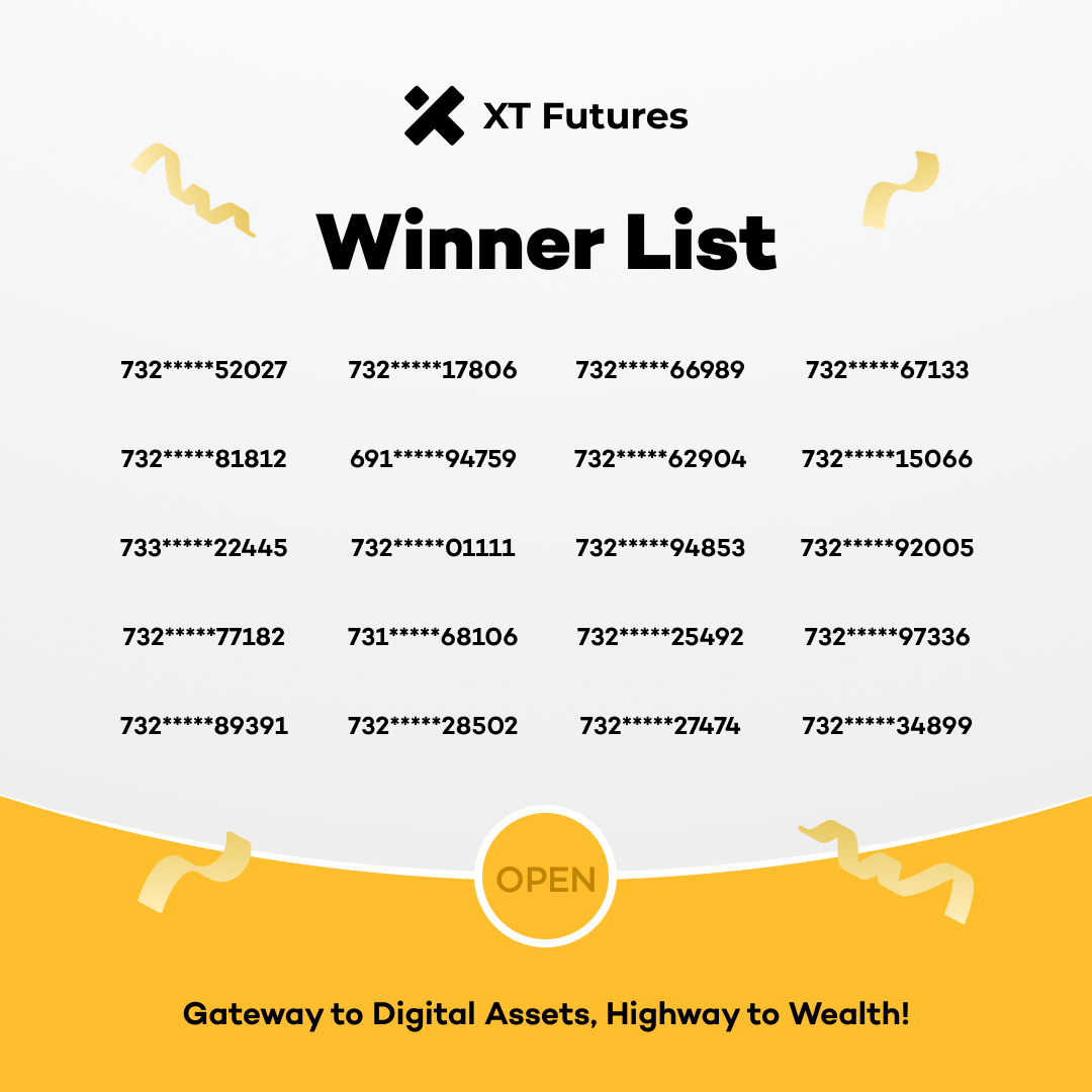 ColeVerage's tweet photo. 🏆 Congratulations to our lucky winners! Looking forward to seeing you in the next activity!

#XT #Airdrop #Giveaway https://t.co/QDT6E2zaiL