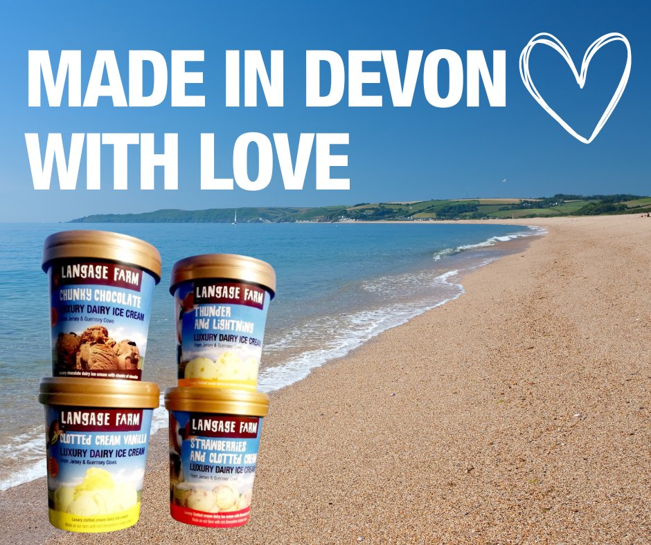 Every pot is full of love from #Devon!
Multi award-winning ice creams made in the heart of Devon by Langage Farm.
#LOVELangage #lovedevon