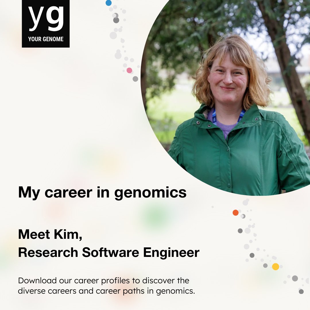 Your Genome (@yourgenome) on Twitter photo Our career profiles help young people explore the wide range of #careers in #genomics.
Meet Kim, a Research Software Engineer at the <a href="/SangerInstitute/">Wellcome Sanger Institute</a>, helping scientists solve computing challenges and streamline workflows.
🔗 cstu.io/9a6472 Our career profiles help young people explore the wide range of #careers in #genomics.
Meet Kim, a Research Software Engineer at the <a href="/SangerInstitute/">Wellcome Sanger Institute</a>, helping scientists solve computing challenges and streamline workflows.
🔗 cstu.io/9a6472