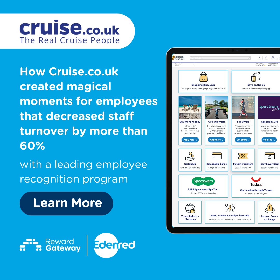 RewardGateway's tweet photo. Check out how @Cruisedotco achieved a 60% drop in turnover and boosted employee happiness! 
https://t.co/aGhRrqnBVP

#RecognitionStrategy #TravelAndTourism #WorkplaceWellness #HRLeaders #EmployeeExperience https://t.co/VNyc5dgK2A