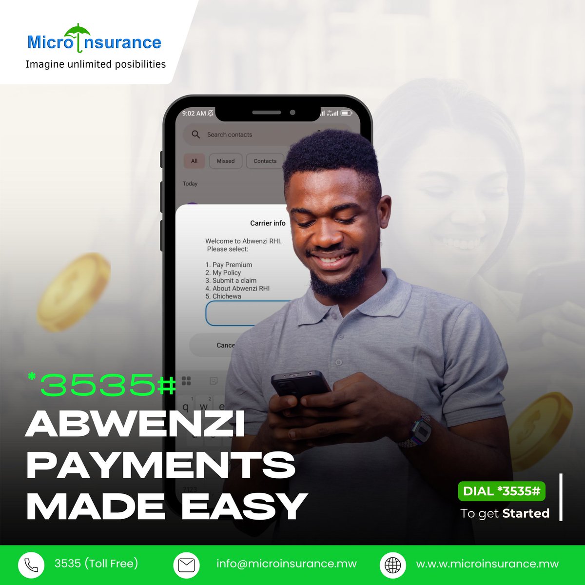 Pay easy, pay smart! Dial *3435# for Abwenzi payments! #AbwenziRHI #EasyPayments"