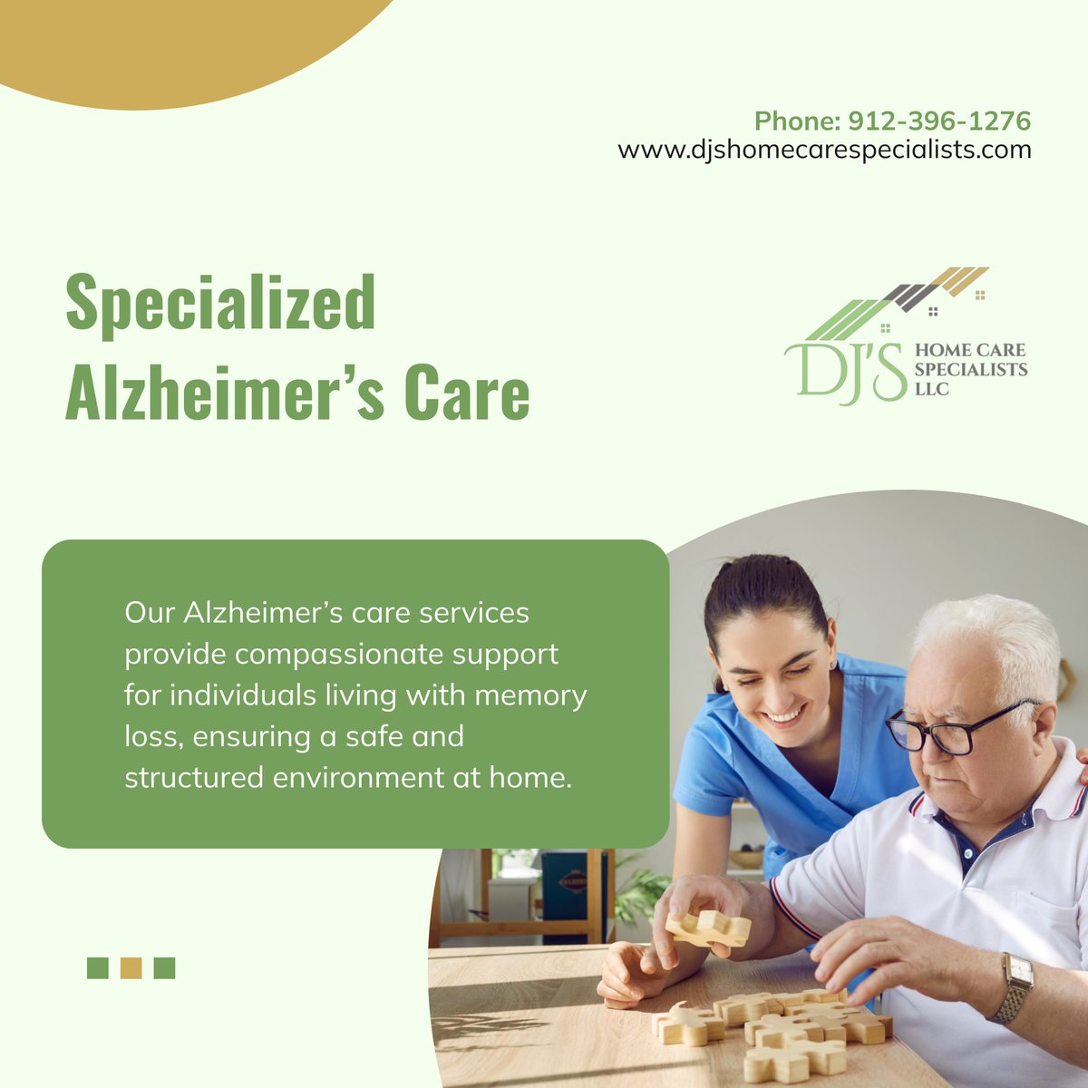 djshomecllc's tweet image. Compassionate Alzheimer’s care is just a call away. Let us support your loved one with understanding and expertise. Reach out to us today! 

#SpringfieldGA #HomeCare #AlzheimersCare