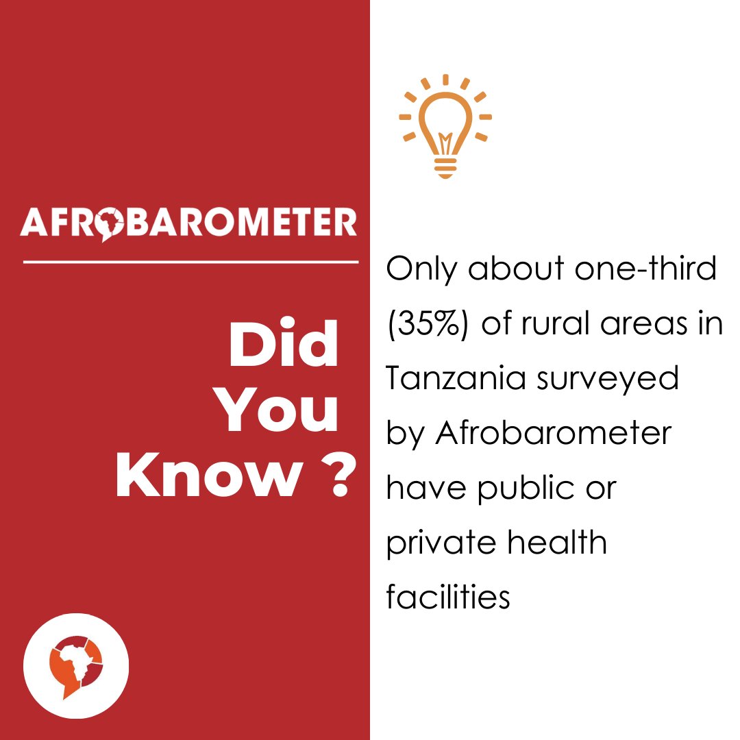 Looking for insights into Tanzanians' views on health services?

Our National Partner for Tanzania, <a href="/REPOA/">REPOA</a>, will be sharing latest Afrobarometer findings on citizens views on public health in an hour. 

Stay tuned for the updates!

#Tanzania #Health #VoicesAfrica