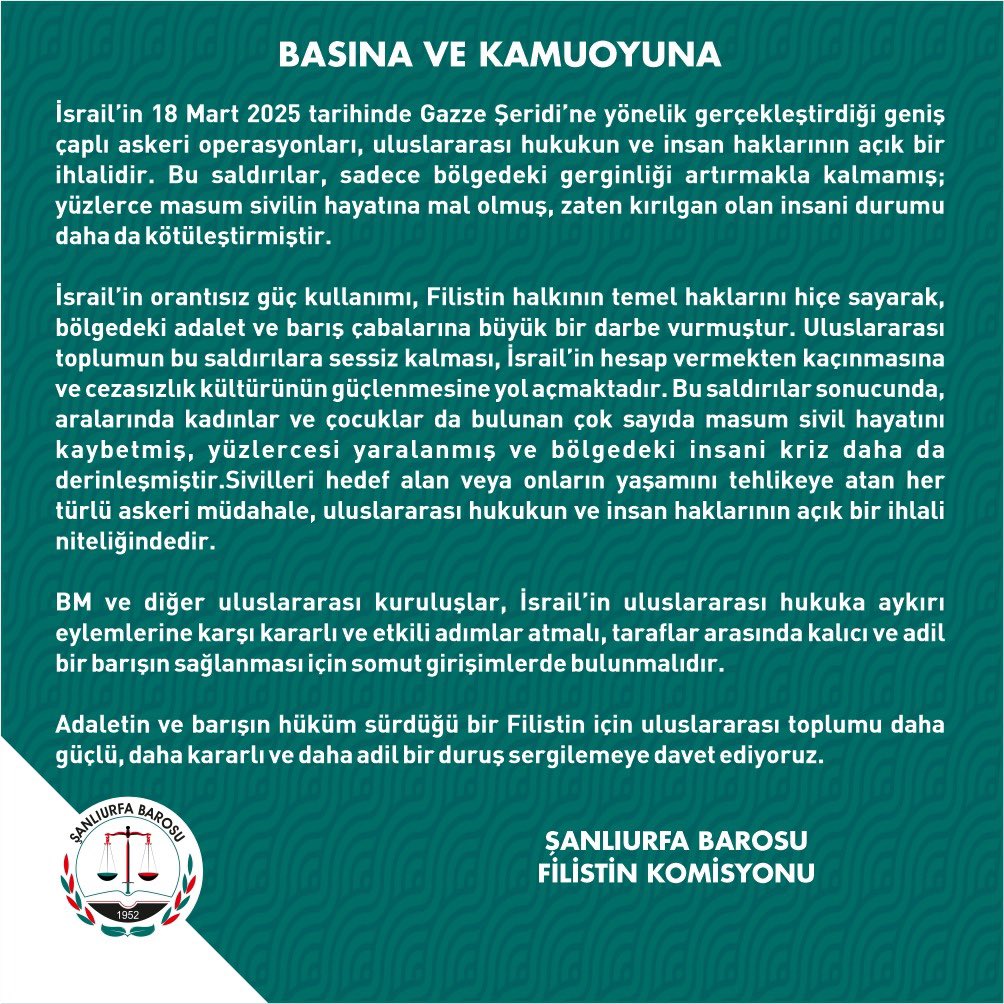 #filistin #urfabarosu #urfabarosufilistinaraştırmakomisyonu