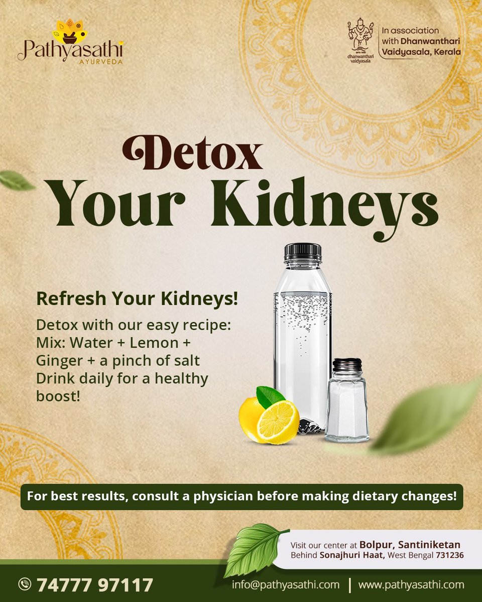 PathyaSathi's tweet photo. 📷 Prioritize your renal health! Stay hydrated, manage chronic conditions, and try our refreshing kidney detox recipe! Your kidneys will thank you! 📷📷
For appointments, visit us: https://t.co/gZo6EZ0uJN or call us at 074777 97117
#RenalHealth #KidneyCare #Hydration https://t.co/874FyAQwgL