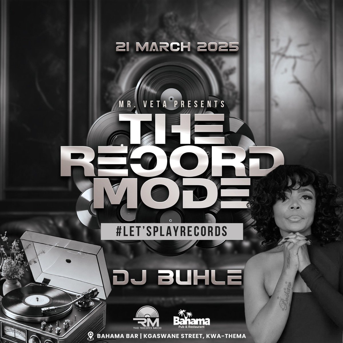 DJ_Buhle's tweet photo. Asé.
Eastrand Stand Up.
We're going full on #RecordMode #LetsPlayRecords out at
🏠 @_bahamabar_sa
📅 21st March 2025
Hosted by @Real_MrVeta 🤘🏾
FREE ENTRY.
Come through in your numbers & let's shake a leg.
🎵 🥘
#20YearsOfDJBuhle #GBGSBN #Analogue #WomanInDanceMusic https://t.co/CA4tNoSrfe