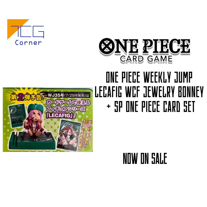 tcgcornerglobal's tweet image. One piece WEEKLY JUMP LECAFIG WCF Jewelry Bonney + SP ONE PIECE CARD SET

tcg-corner.com/products/one-p…

#Onepiece #WEEKLYJUMP #LECAFIGWCF #JewelryBonney #SP #ONEPIECECARDSET