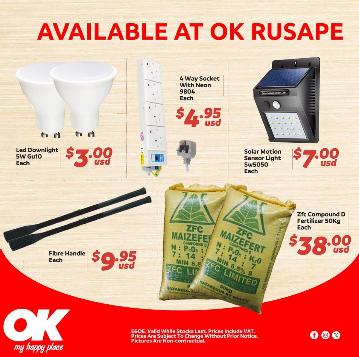 ⭐️SPECIALS AT OK RUSAPE!⭐️

OK Rusape has the essentials to keep you smiling! 🤗 
Stock up on must-haves and get ready for success! ✅