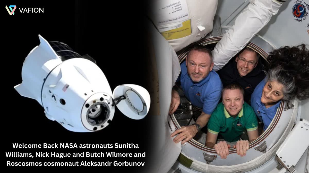 Welcome Back NASA astronauts Sunitha Williams, Nick Hague and Butch Wilmore and Roscosmos cosmonaut Aleksandr Gorbunov

#sunithawilliams  #NickHague  #AstronautsReturn  #ButchWilmore  #AleksandrGorbunov  #NASA