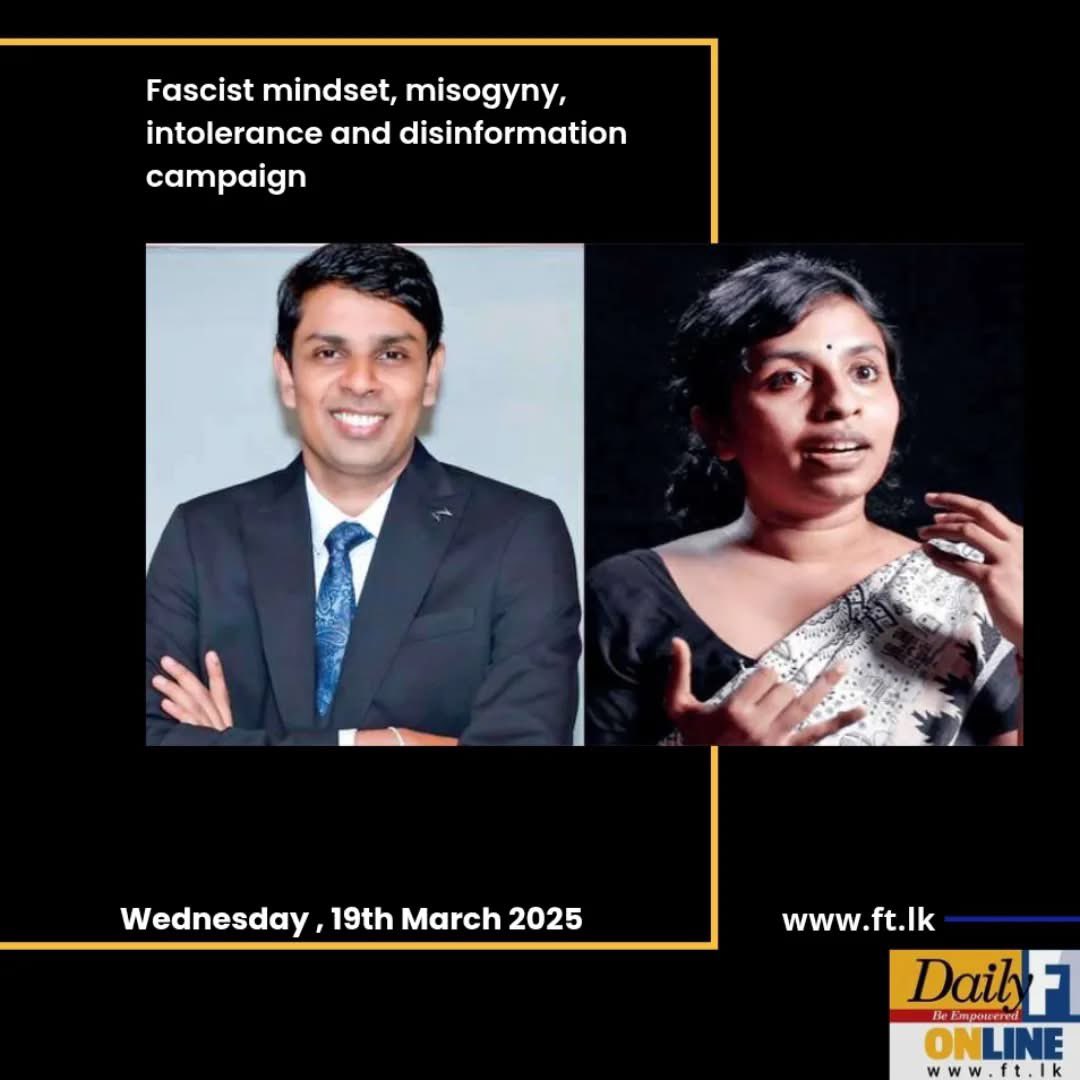 wikiquests's tweet photo. The newbie parliamentarian Archchuna makes waves:

Fascist mindset, misogyny, intolerance and disinformation campaign
https://t.co/16Dj3ryluQ @FT_SriLanka https://t.co/7JbjSbfKPG