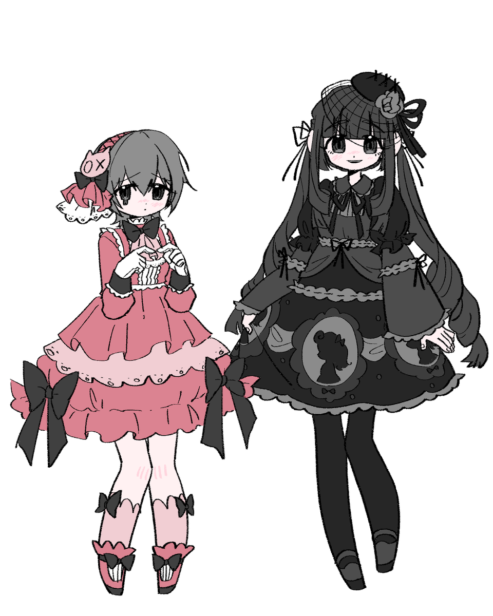 수빈이랑 슬이 고스로리 드레스 낙