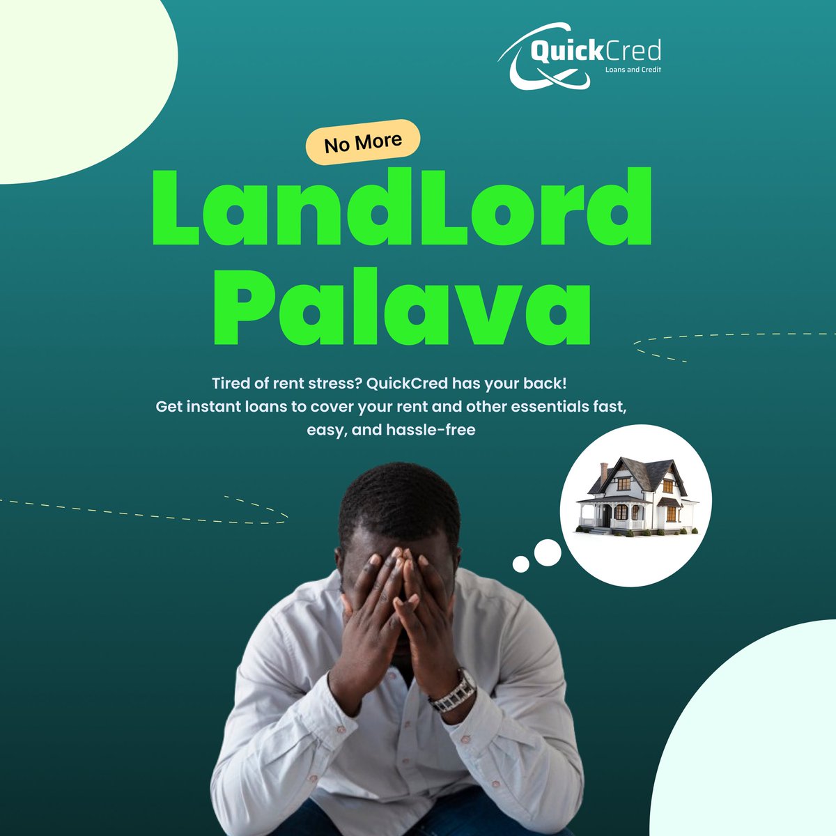 rita_echere's tweet photo. No more rent stress!
QuickCred has your back with instant loans to cover your rent-fast, easy, and hassle-free.
Say goodbye to 'Landlord Palava' today!
#loan #quickloan #quickcredloan #fastcash #explore #fastcash #loansigningagent #loanservices #FindingMe #Obasanjo #Godfatherism https://t.co/zJbx6QAoQA