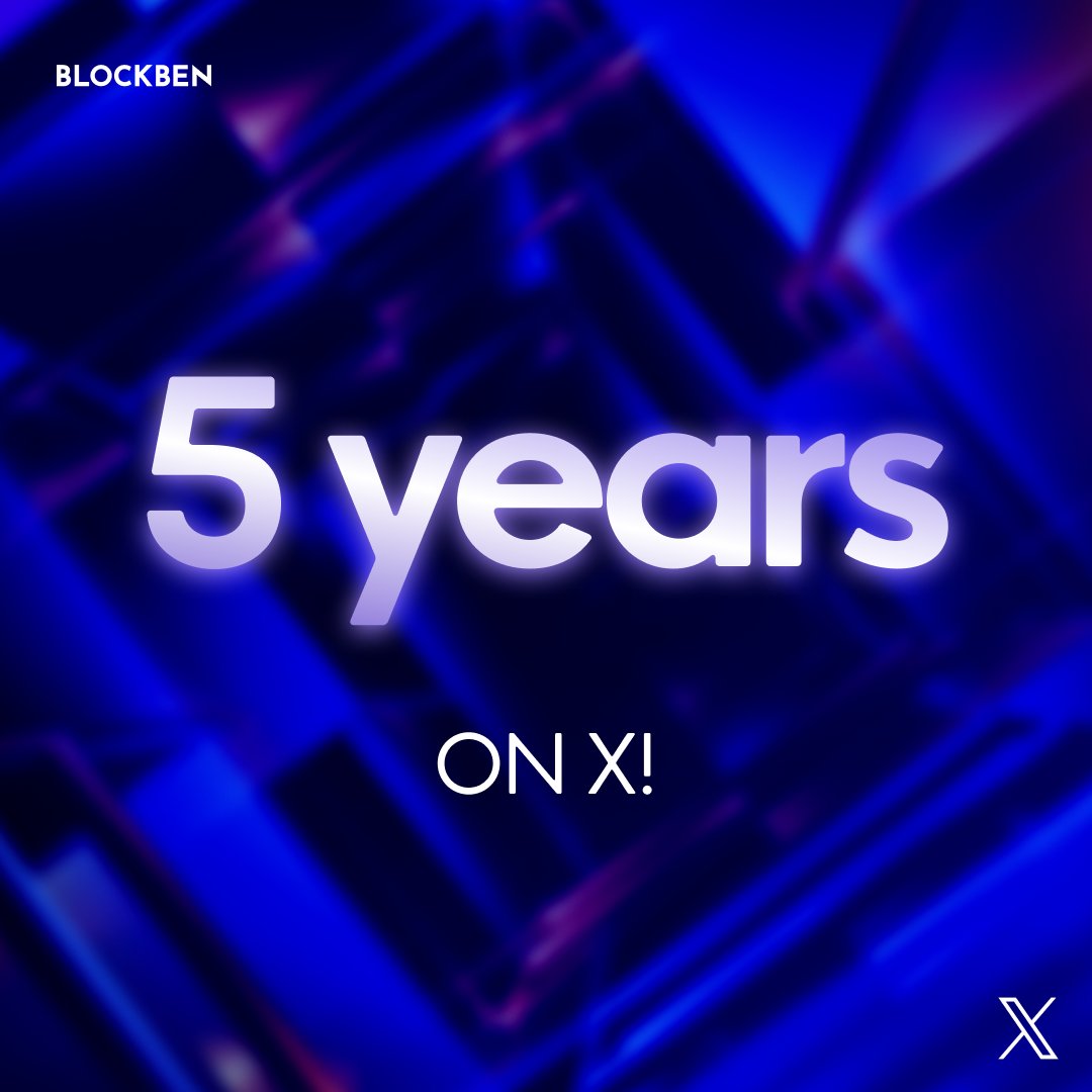 BlockBen's tweet photo. Haha, already 5 years on X! 🥳
But what about you? How long have you been with us?
Let us know! 👇
#BlockBen #Anniversary #MyXAnniversary https://t.co/mn0QZhOeHj
