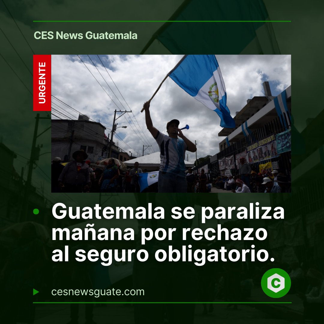 🚨 #URGENTE: Transportistas, comerciantes y ciudadanos se suman al paro nacional contra la imposición del seguro vehicular obligatorio. Varias empresas cerrarán y colegios advierten a los padres sobre posibles dificultades de movilidad. Se espera una jornada tensa en el país.