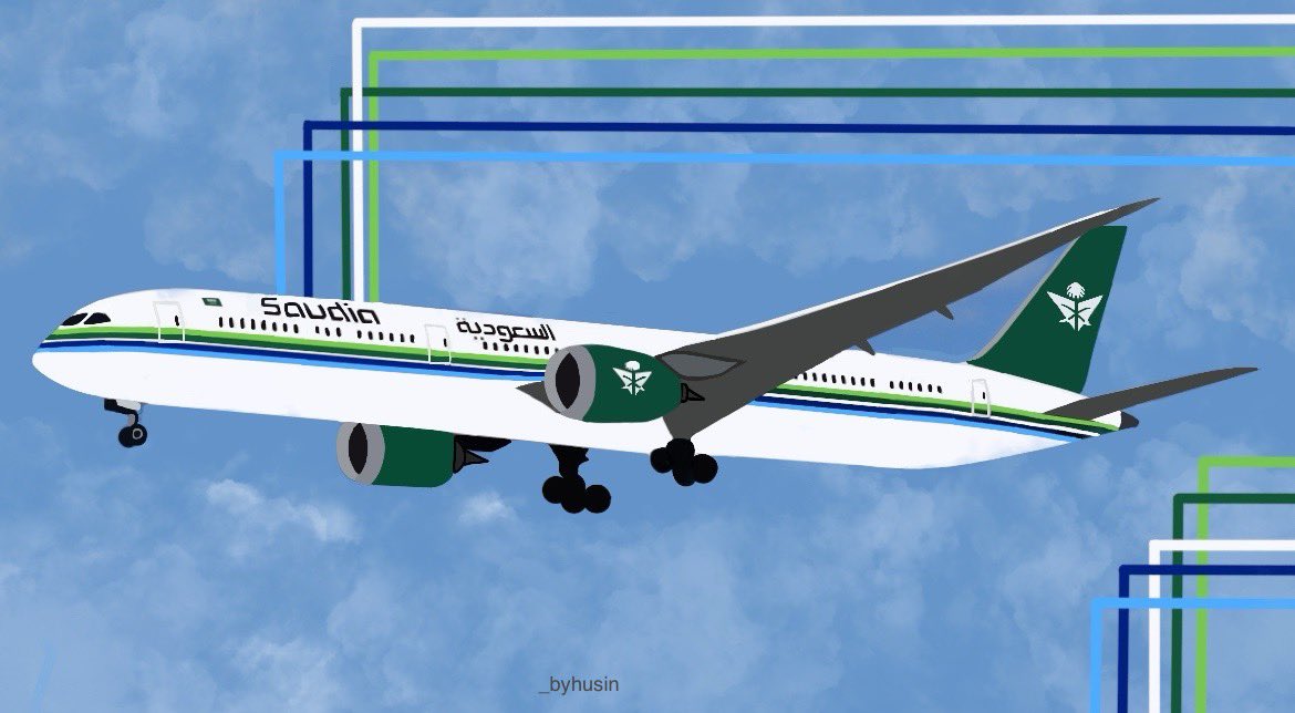 _byhusain's tweet photo. Dreamliner 787 ✈️😍💚💚
، من افضل الرسمات اللي رسمتها صراحة💚
@Saudi_Airlines https://t.co/4ugMP7BjDi