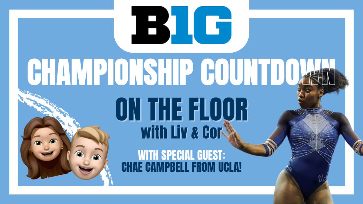 There might have been a few tears shed in this episode of <a href="/B1GGymnastics/">Big Ten Gymnastics</a> Championship Countdown with special guest <a href="/chae_jada/">Chae_Jada</a> from <a href="/uclagymnastics/">UCLA Gymnastics</a>. It was SO special to just sit and gab with my Bruin sister!

🔗youtu.be/SPNC1XI0n3g

#B1GWGYM🏆 | <a href="/olivia_karas/">Olivia Karas</a>