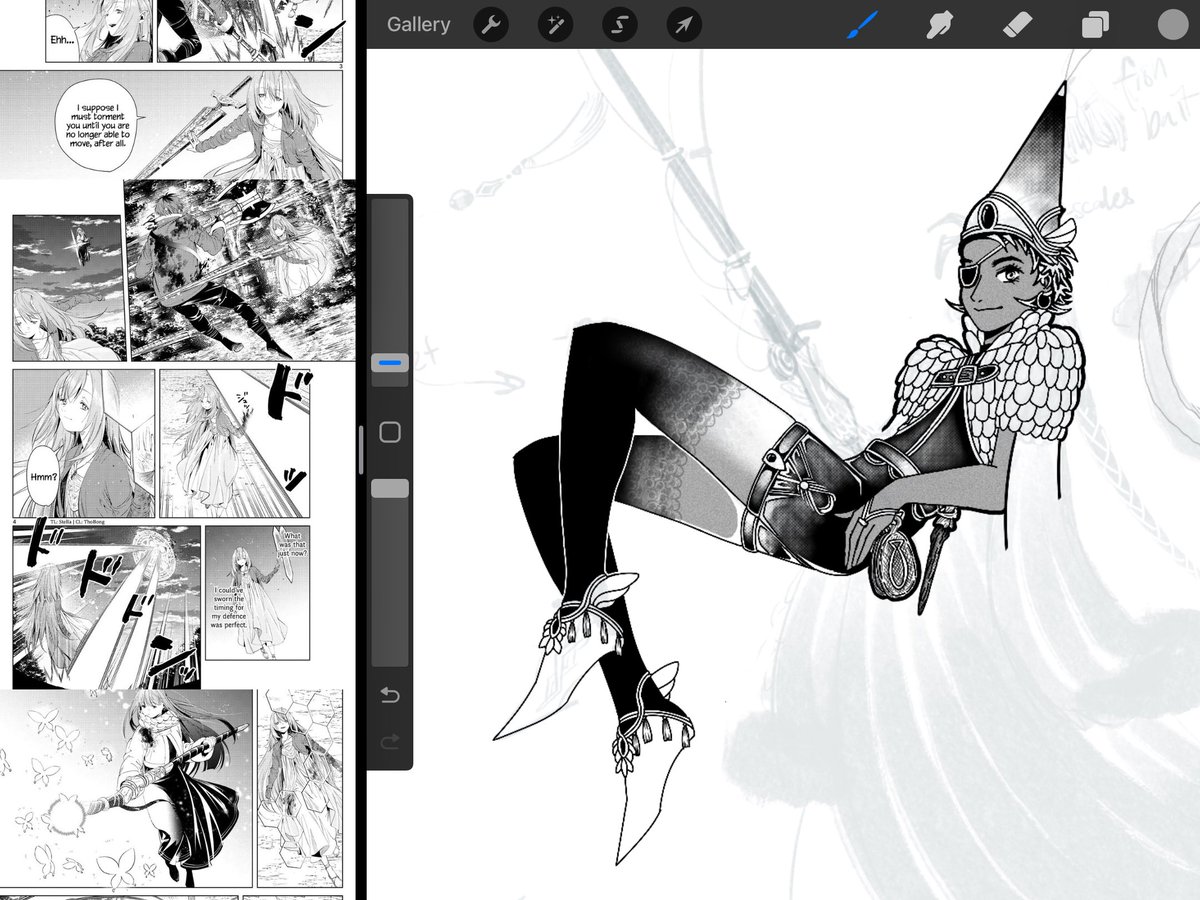 gio_guhits's tweet photo. reading frieren while drawing my witch hat atelier oc, Fischer
:3

completely gave up on learning how to color render and now i just do manga style https://t.co/Mg8dQ0m8QY